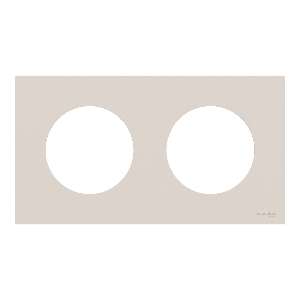 Odace plaque 2 postes beige sable